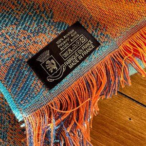 Made in France very large woven shawl